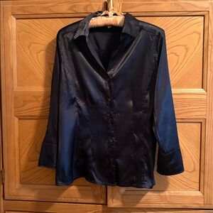 Sleek Black Women's Button-Down Shirt